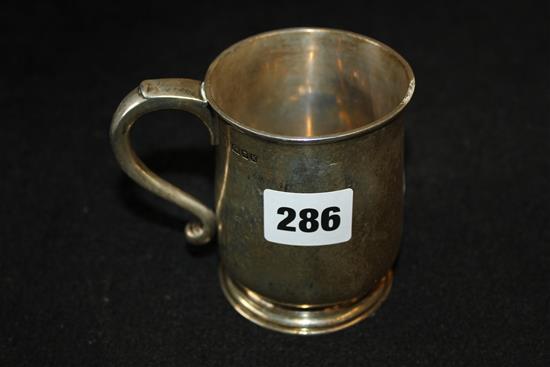 Silver christening mug